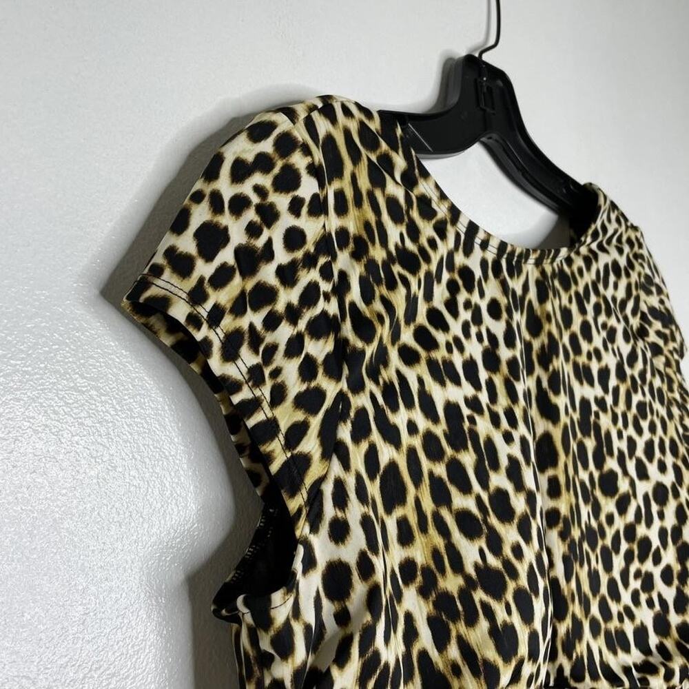 Torrid Swimsuit 1X 14-16 Cheetah Print Swim Summer Scoop Back One Piece NEW - Picture 2 of 9
